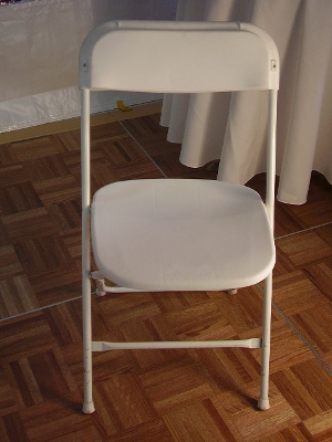 White Samsonite chair